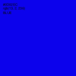 #0D02EC - Blue Color Image