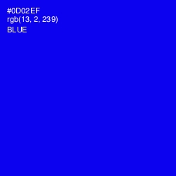 #0D02EF - Blue Color Image