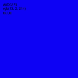 #0D02F4 - Blue Color Image