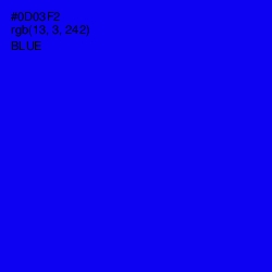 #0D03F2 - Blue Color Image