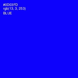 #0D03FD - Blue Color Image