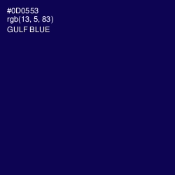 #0D0553 - Gulf Blue Color Image