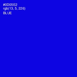 #0D05E2 - Blue Color Image