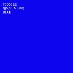 #0D05EE - Blue Color Image