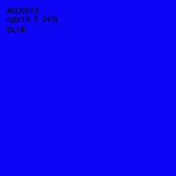 #0D05F3 - Blue Color Image