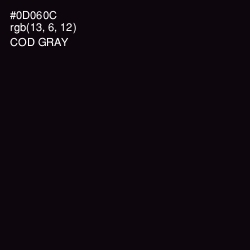 #0D060C - Cod Gray Color Image
