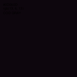 #0D060D - Cod Gray Color Image