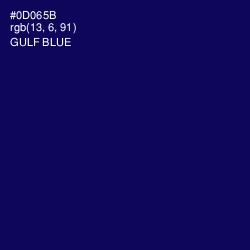 #0D065B - Gulf Blue Color Image