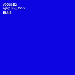 #0D06E3 - Blue Color Image