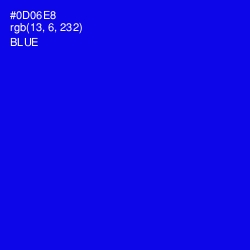 #0D06E8 - Blue Color Image