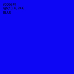 #0D06F4 - Blue Color Image
