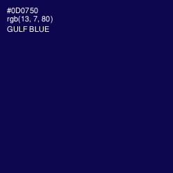 #0D0750 - Gulf Blue Color Image