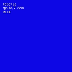 #0D07E5 - Blue Color Image