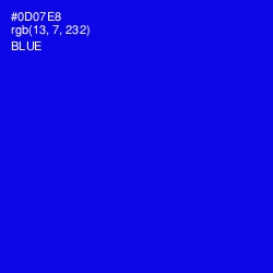 #0D07E8 - Blue Color Image