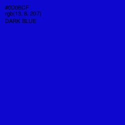 #0D08CF - Dark Blue Color Image