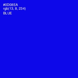 #0D08EA - Blue Color Image