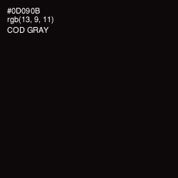#0D090B - Cod Gray Color Image