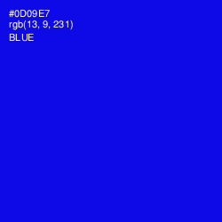 #0D09E7 - Blue Color Image