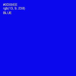 #0D09EE - Blue Color Image