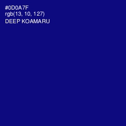 #0D0A7F - Deep Koamaru Color Image