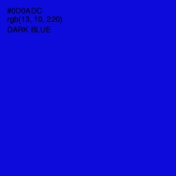 #0D0ADC - Dark Blue Color Image