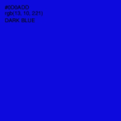 #0D0ADD - Dark Blue Color Image