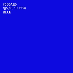 #0D0AE0 - Blue Color Image