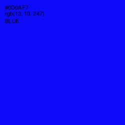 #0D0AF7 - Blue Color Image