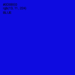 #0D0BE0 - Blue Color Image