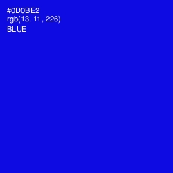 #0D0BE2 - Blue Color Image