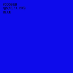 #0D0BEB - Blue Color Image