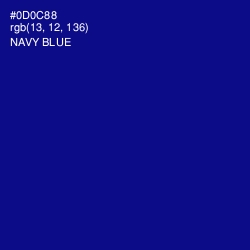 #0D0C88 - Navy Blue Color Image