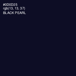 #0D0D25 - Black Pearl Color Image