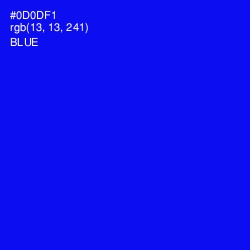 #0D0DF1 - Blue Color Image