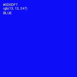 #0D0DF7 - Blue Color Image