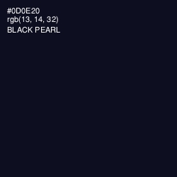 #0D0E20 - Black Pearl Color Image