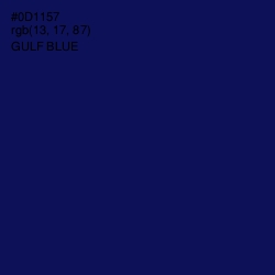 #0D1157 - Gulf Blue Color Image