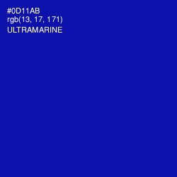 #0D11AB - Ultramarine Color Image