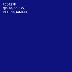 #0D127F - Deep Koamaru Color Image