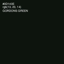 #0D140E - Gordons Green Color Image