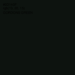 #0D140F - Gordons Green Color Image