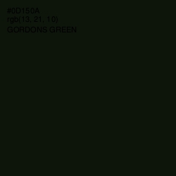 #0D150A - Gordons Green Color Image