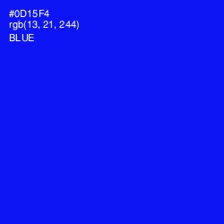 #0D15F4 - Blue Color Image