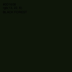 #0D1608 - Black Forest Color Image