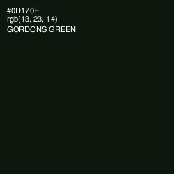 #0D170E - Gordons Green Color Image