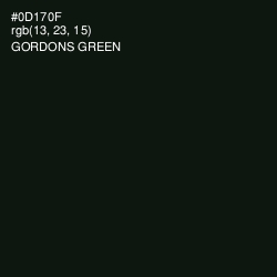 #0D170F - Gordons Green Color Image