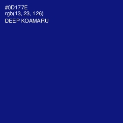 #0D177E - Deep Koamaru Color Image