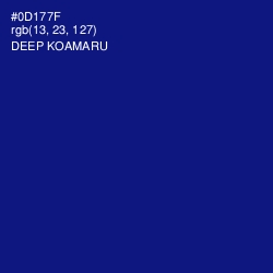 #0D177F - Deep Koamaru Color Image