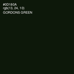#0D180A - Gordons Green Color Image