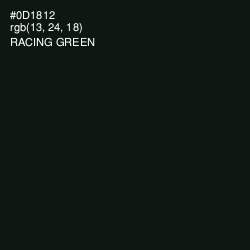 #0D1812 - Racing Green Color Image